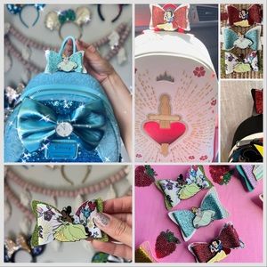 🎒🎀✨ Loungefly Disney pin bow topper for your favorite bag